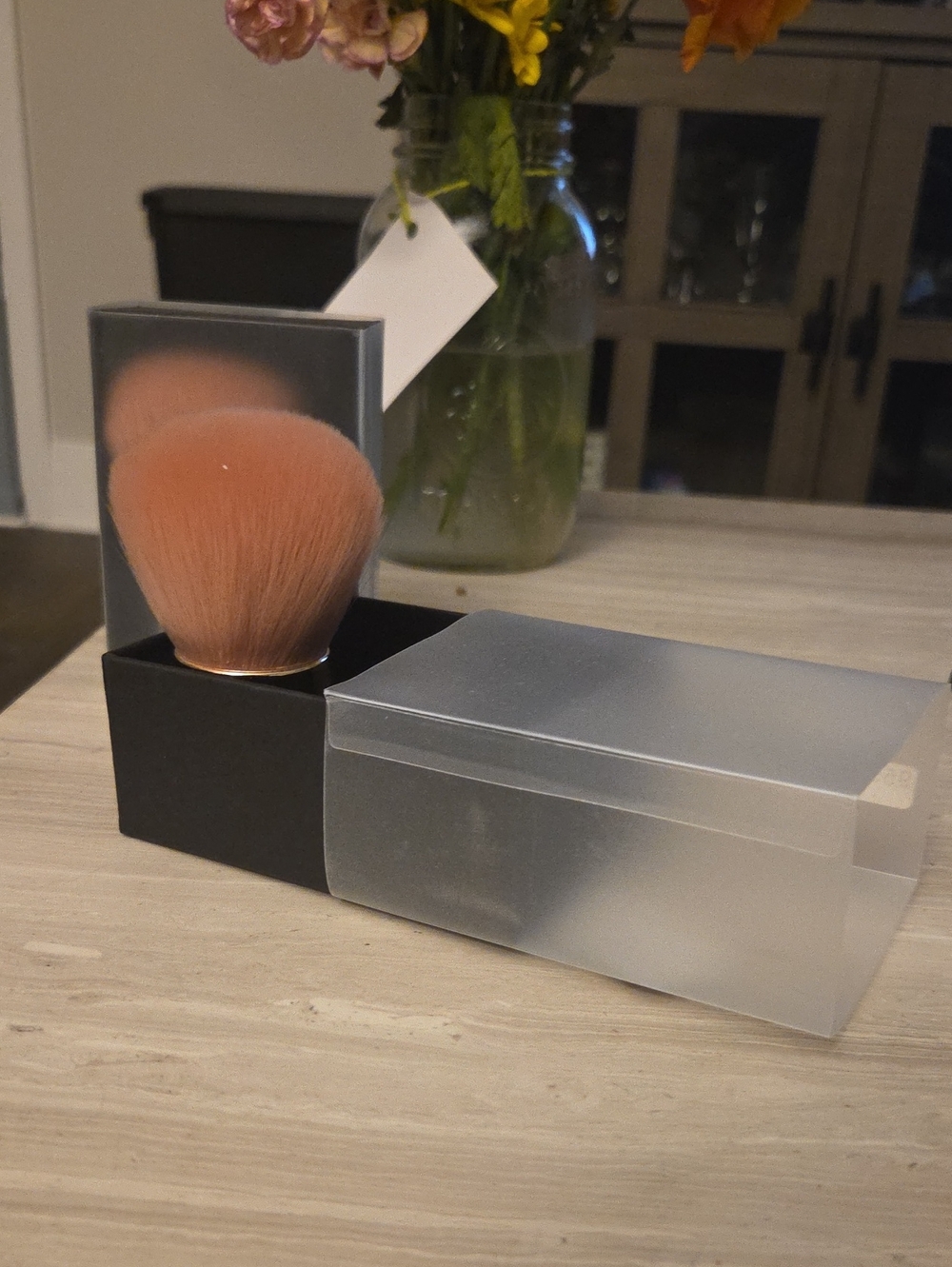 Dense Kabuki Powder Brush in Pink New In Box.  Set Of 2